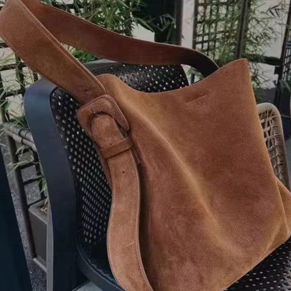 boho Women's Brown Suede Tote Bag Boho Style