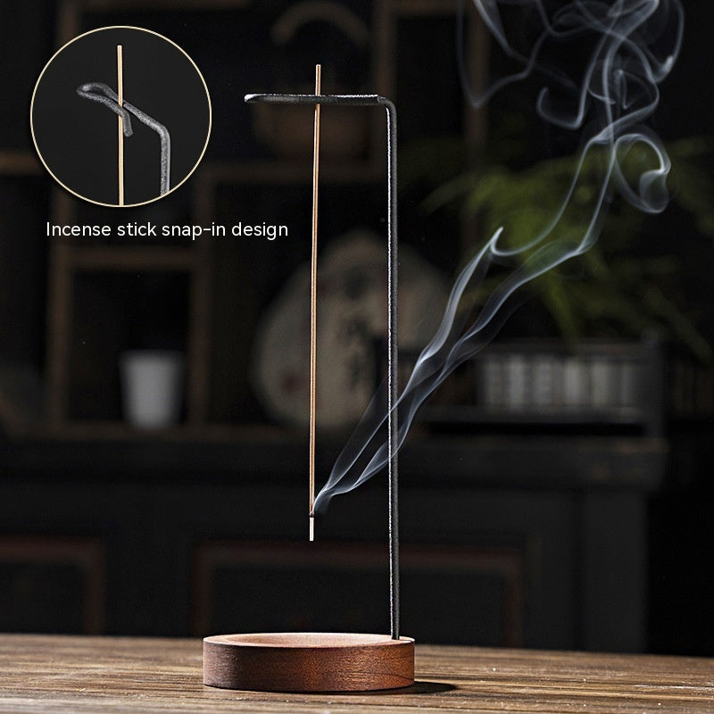 Wood Upside Down Incense Burner