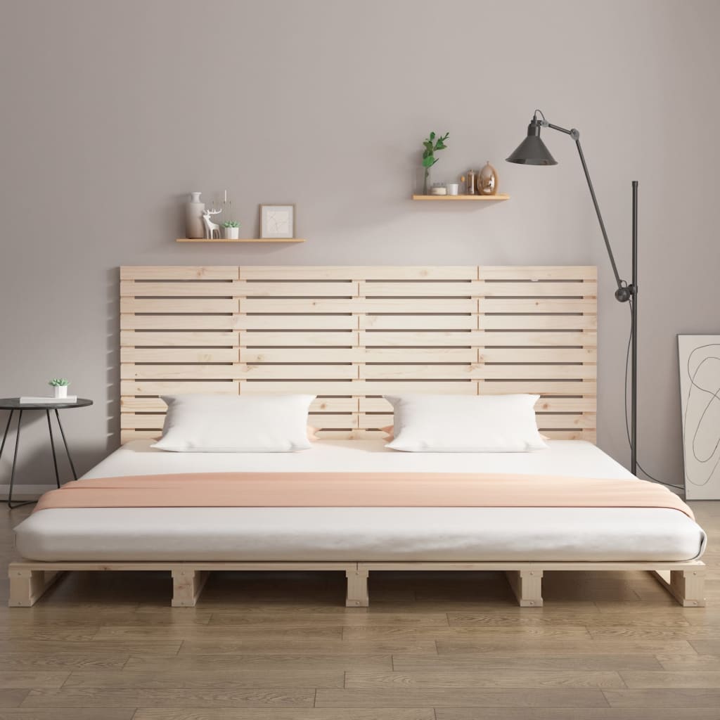 Wooden Boho Bedhead beige