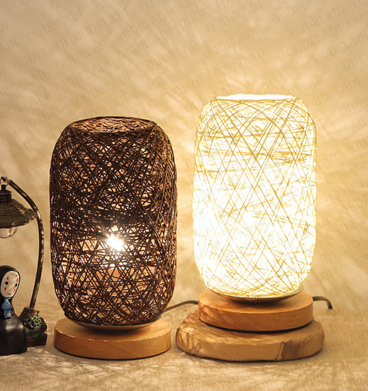Wooden Rope Table Lamp