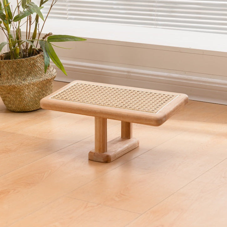 Wooden Single Legged Minimalist Meditation Bench