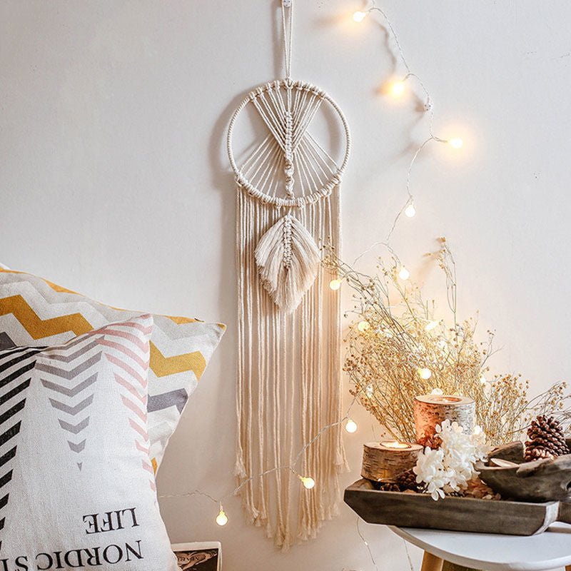 Woven Celestial Dreamcatchers with Lights