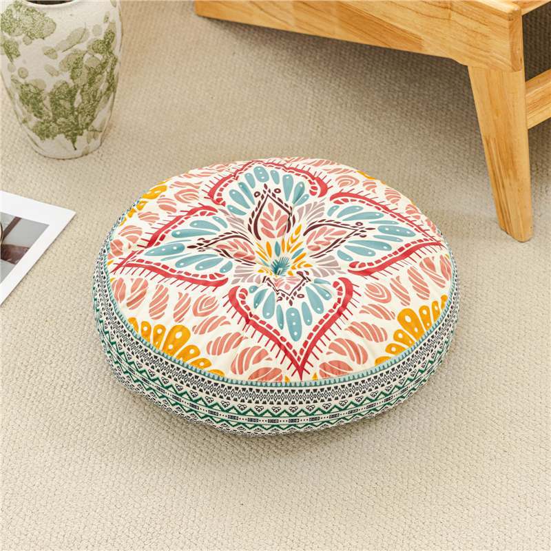 Round Boho Patterned Yoga Cushions