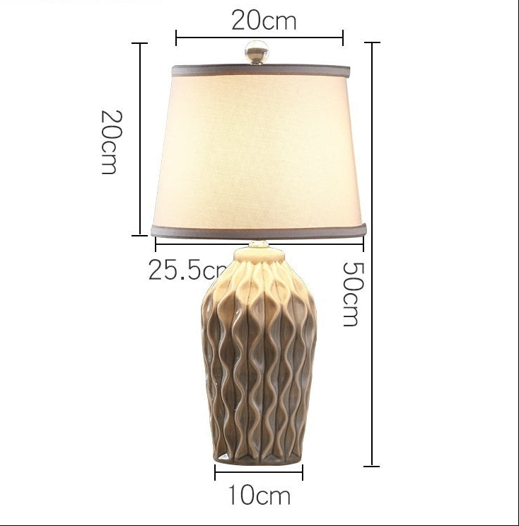 beige Boho Bedroom Bedside Lamp