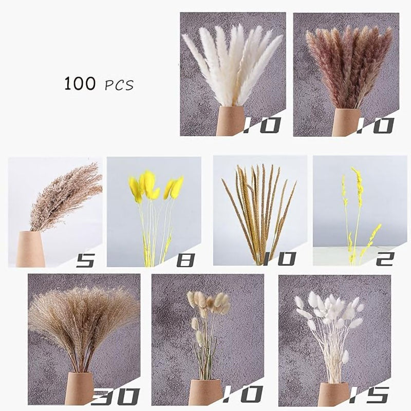 Pampas Grass Boho Wedding Decor Bouquet Set