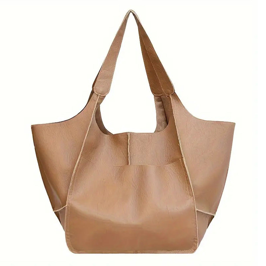 beige Women's Suede Boho Handbag