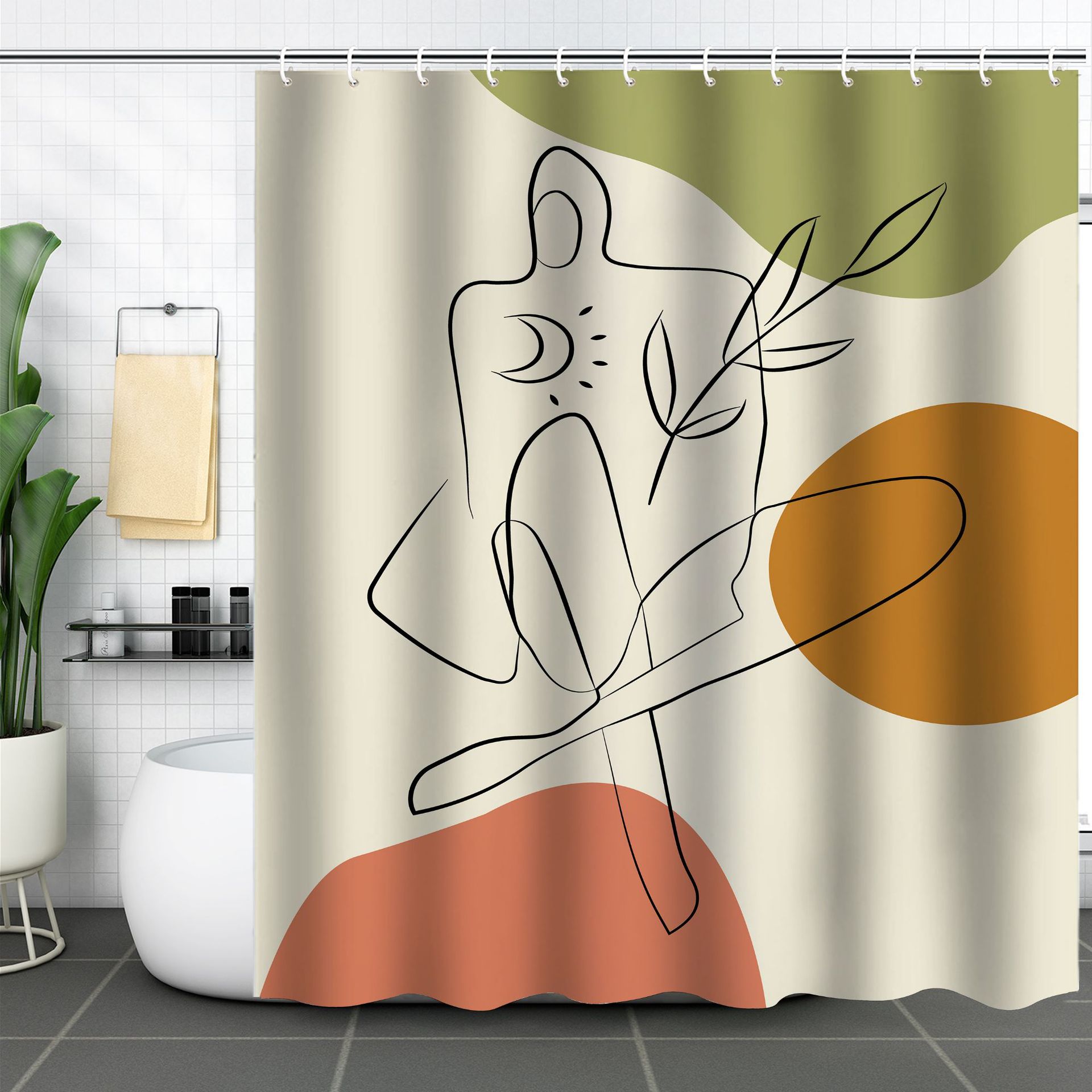 Colorful Boho Printed Shower Curtains