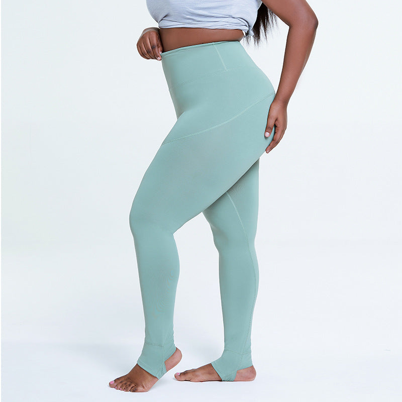 green Plus Size Yoga Leggings for Women