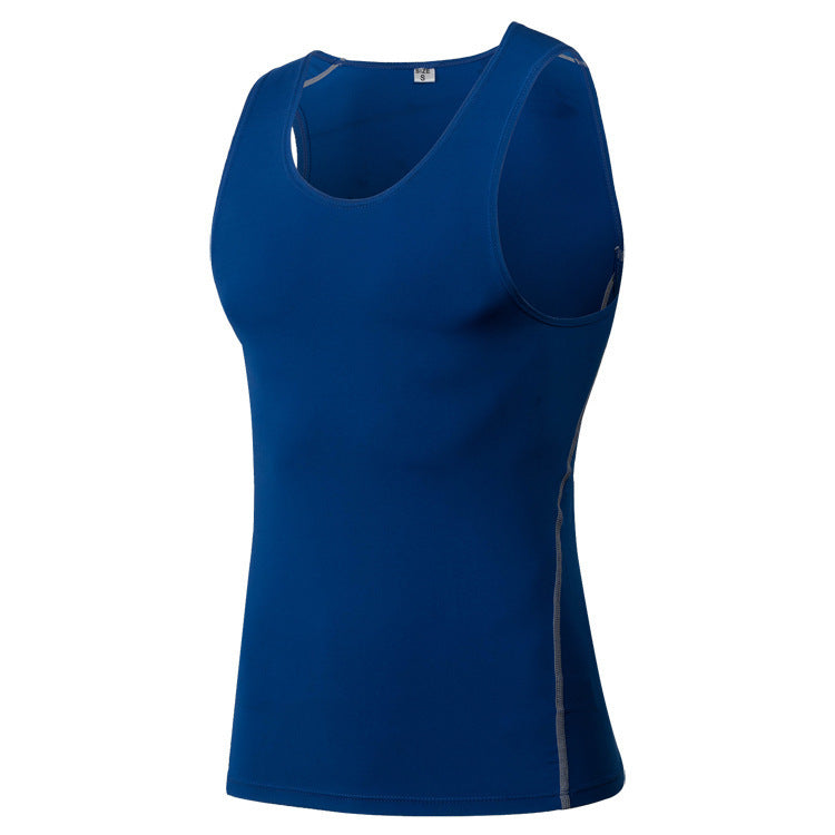 Blue tank top on a white background