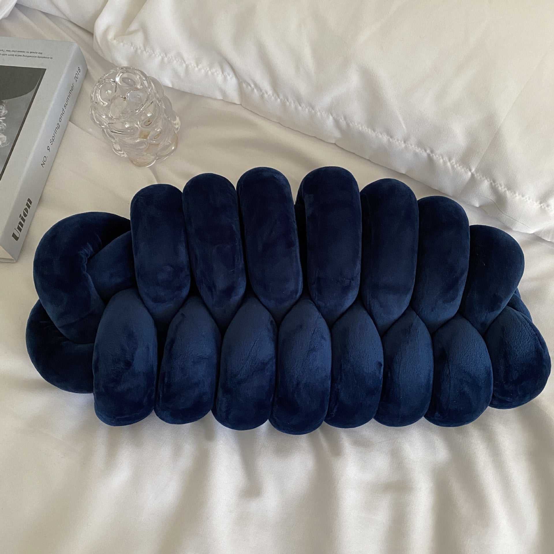 leaf beige plush pillow