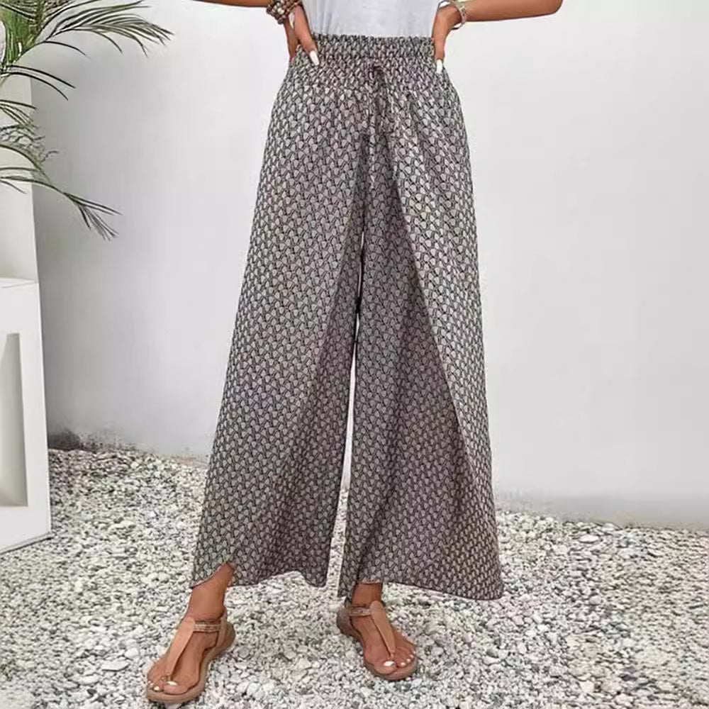 Bohemian Print Casual Trousers for Women
