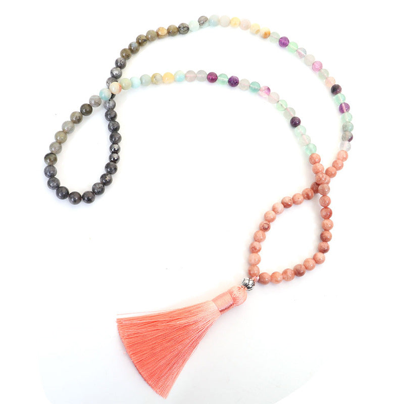 bohemian Beautiful Mala Beads Loop with Mala Bead Bracelet