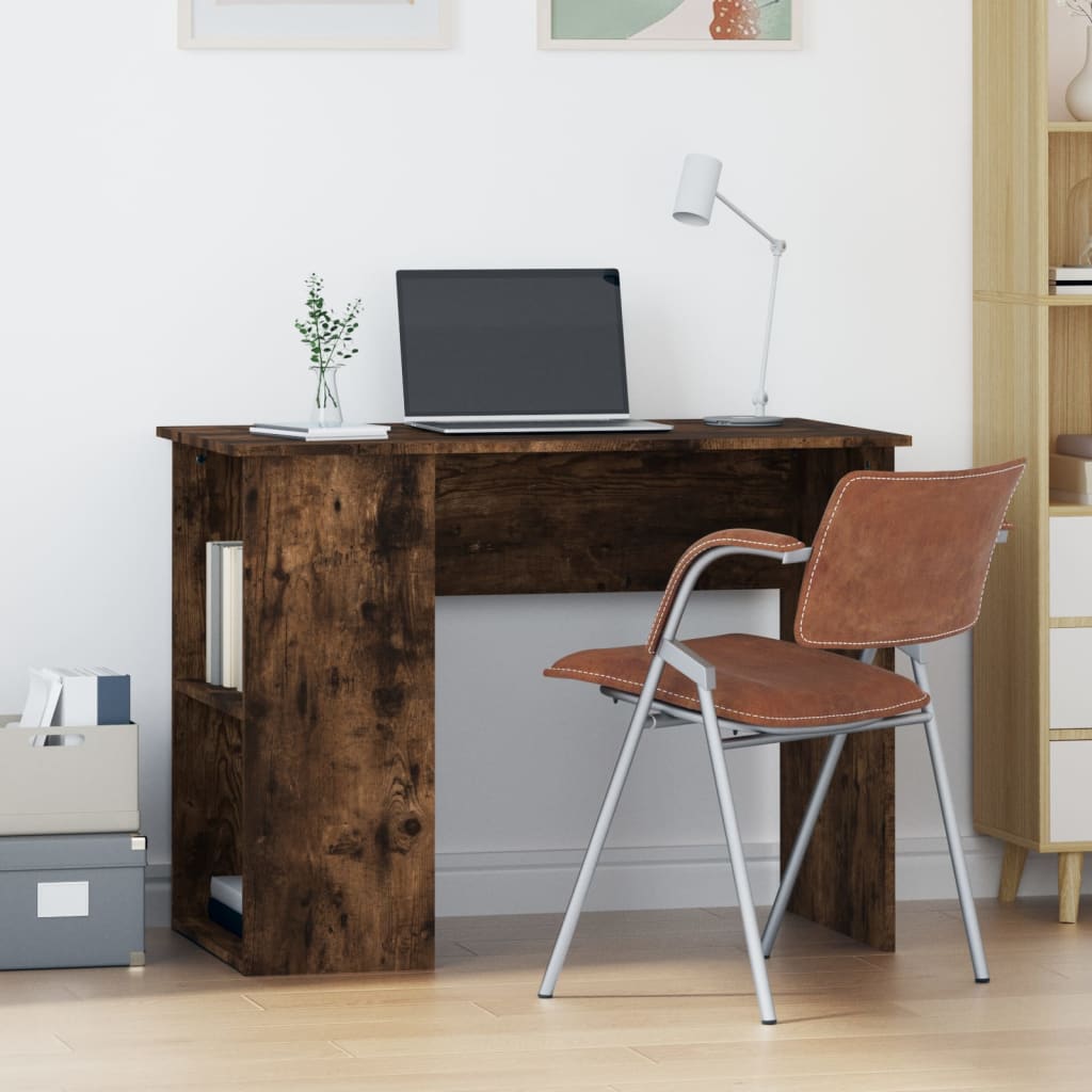 Computer Desk with Side Shelves