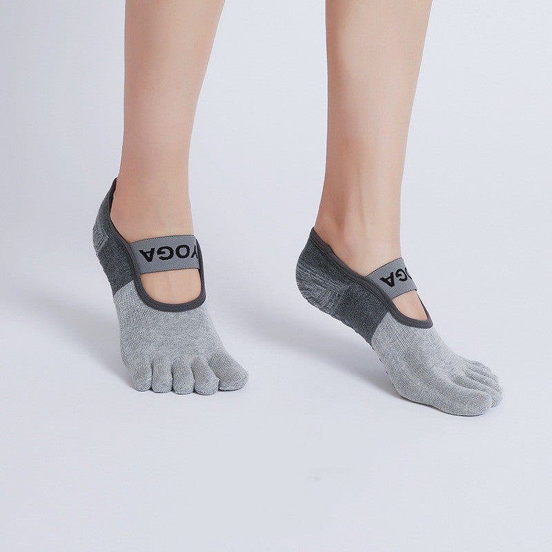 Womens Yoga Toe Socks Non-Slip