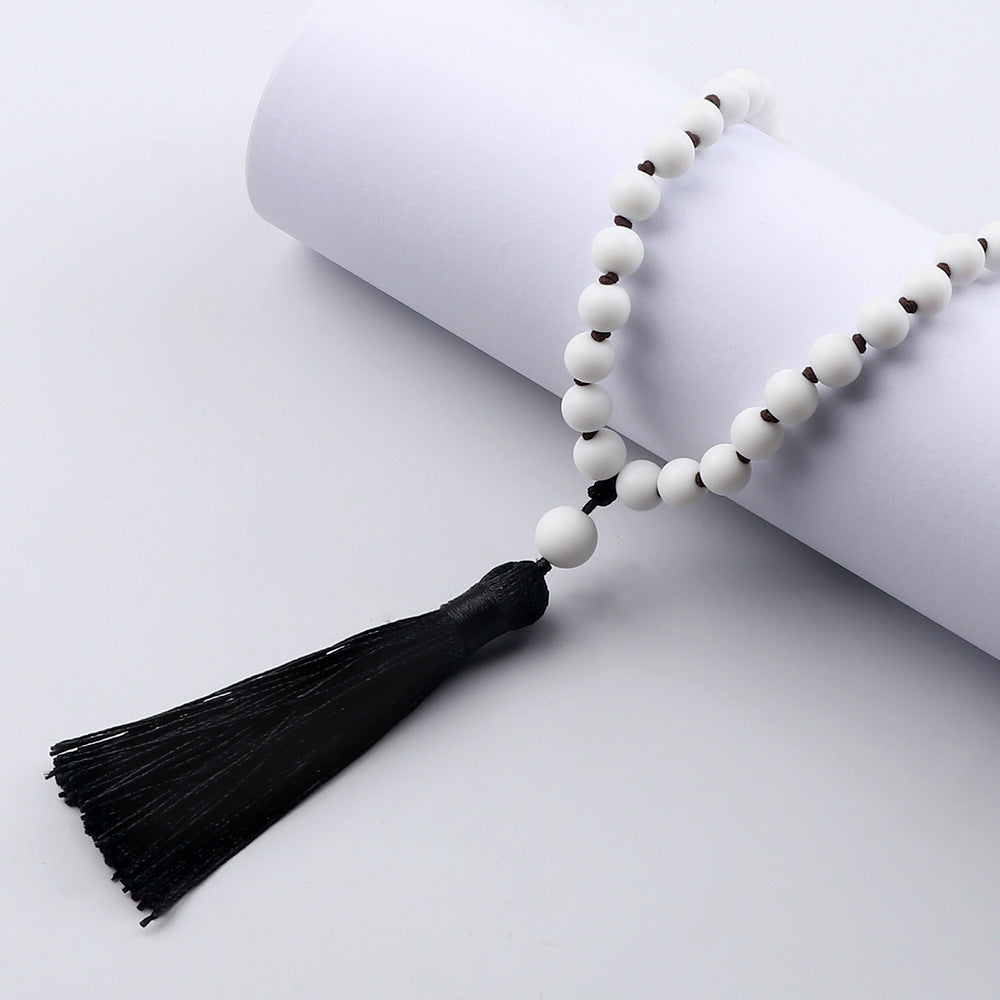 Bright Color Mala Beads with Tassel 6mm