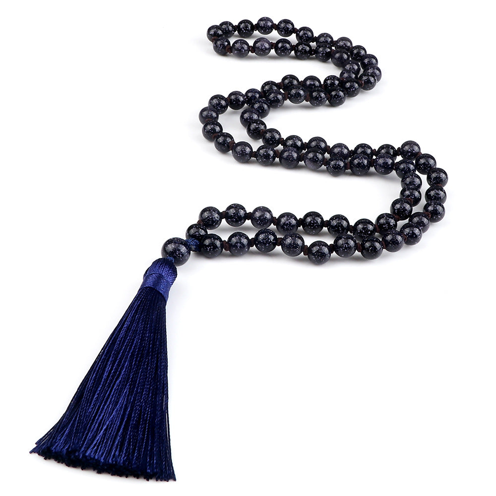 Bright Colored Mala Beads with Tassel 6mm