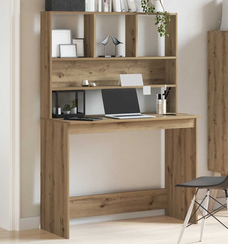  Desk with Overhead Shelves