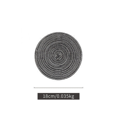 gray Round Minimalistic Bohemian Placemat