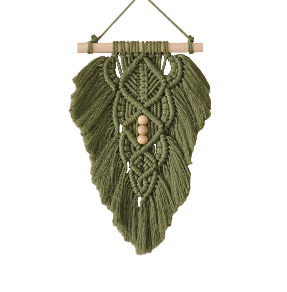 green Leaf Macrame Wall Hanging