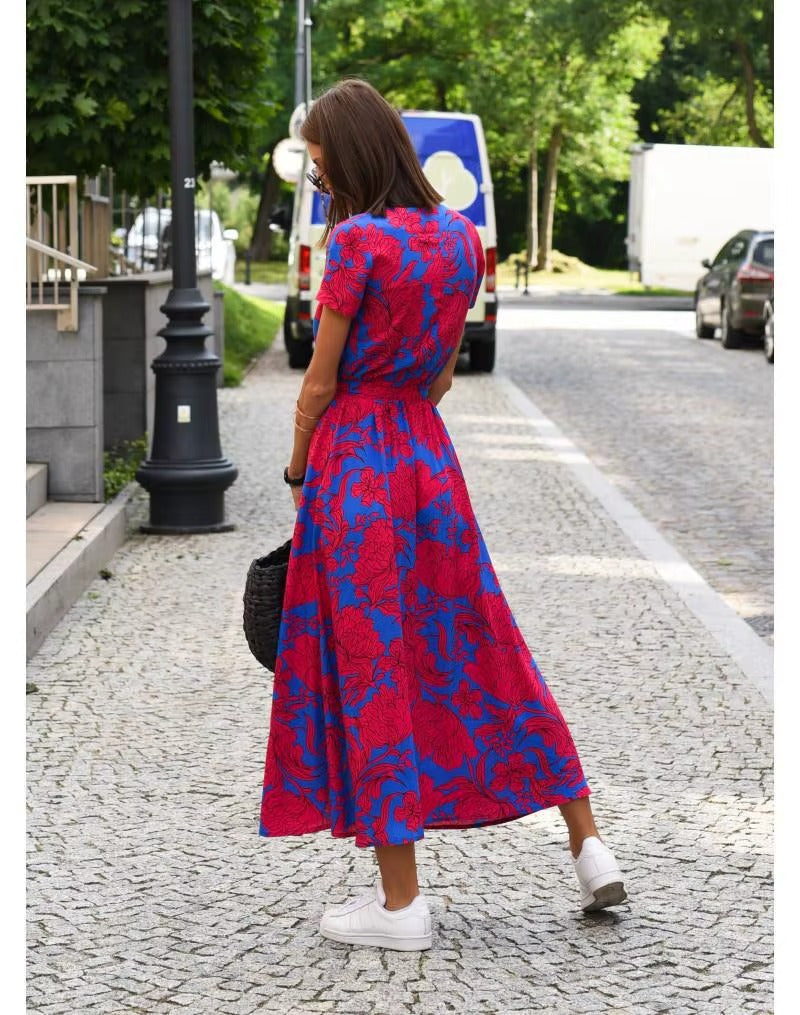 Floral Boho V-Neck Dress
