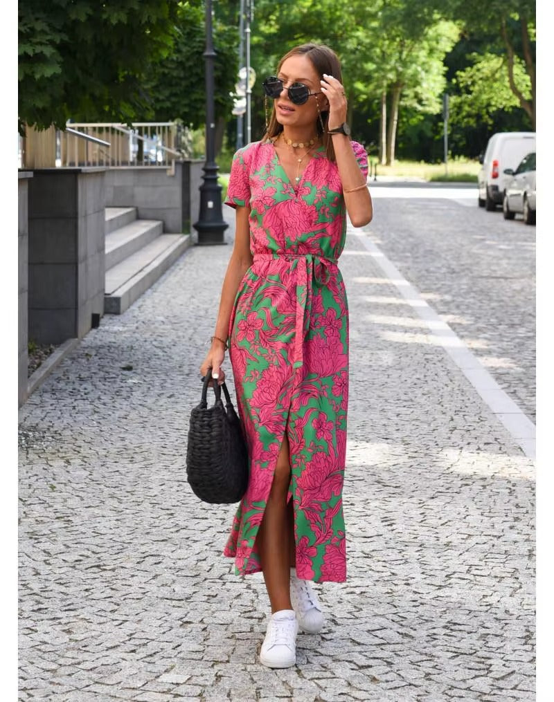 Floral Boho V-Neck Dress