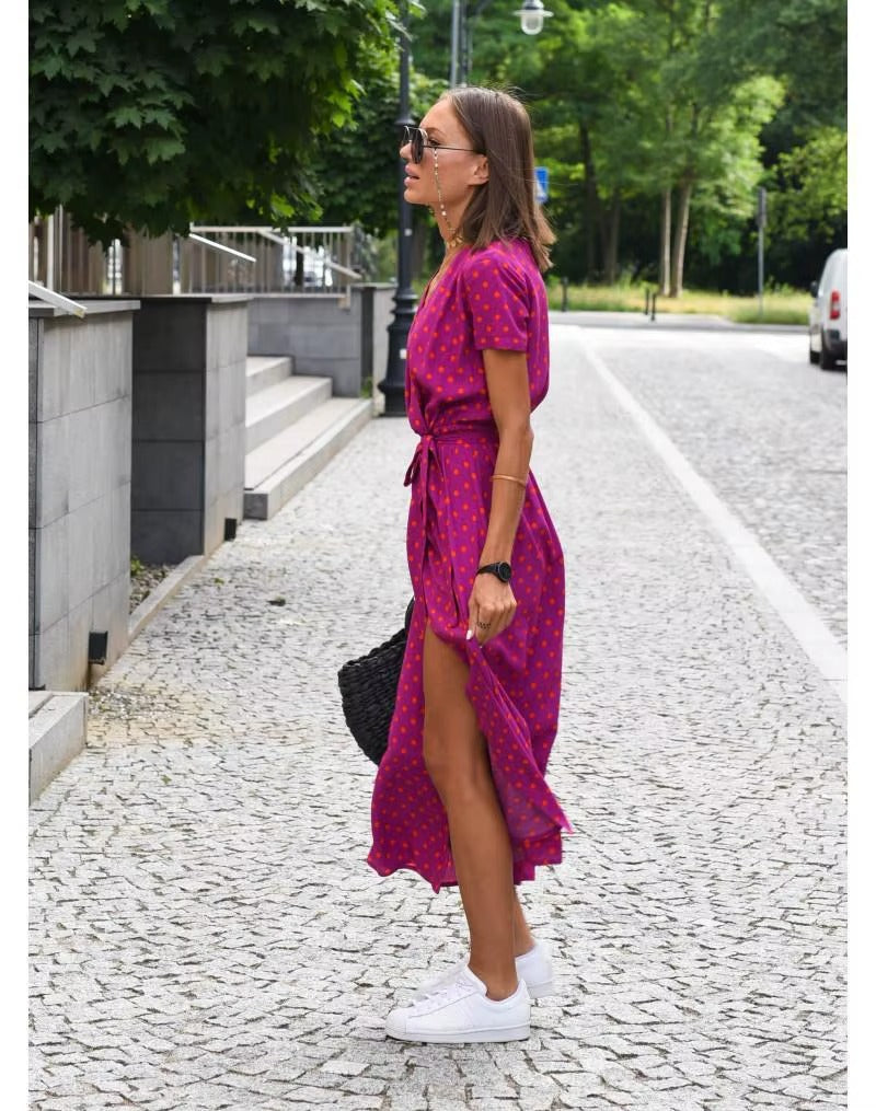 Floral Boho V-Neck Dress