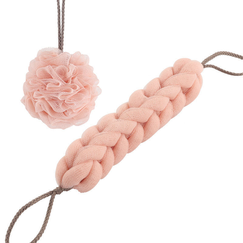 pink Foaming Bath Sponges Set