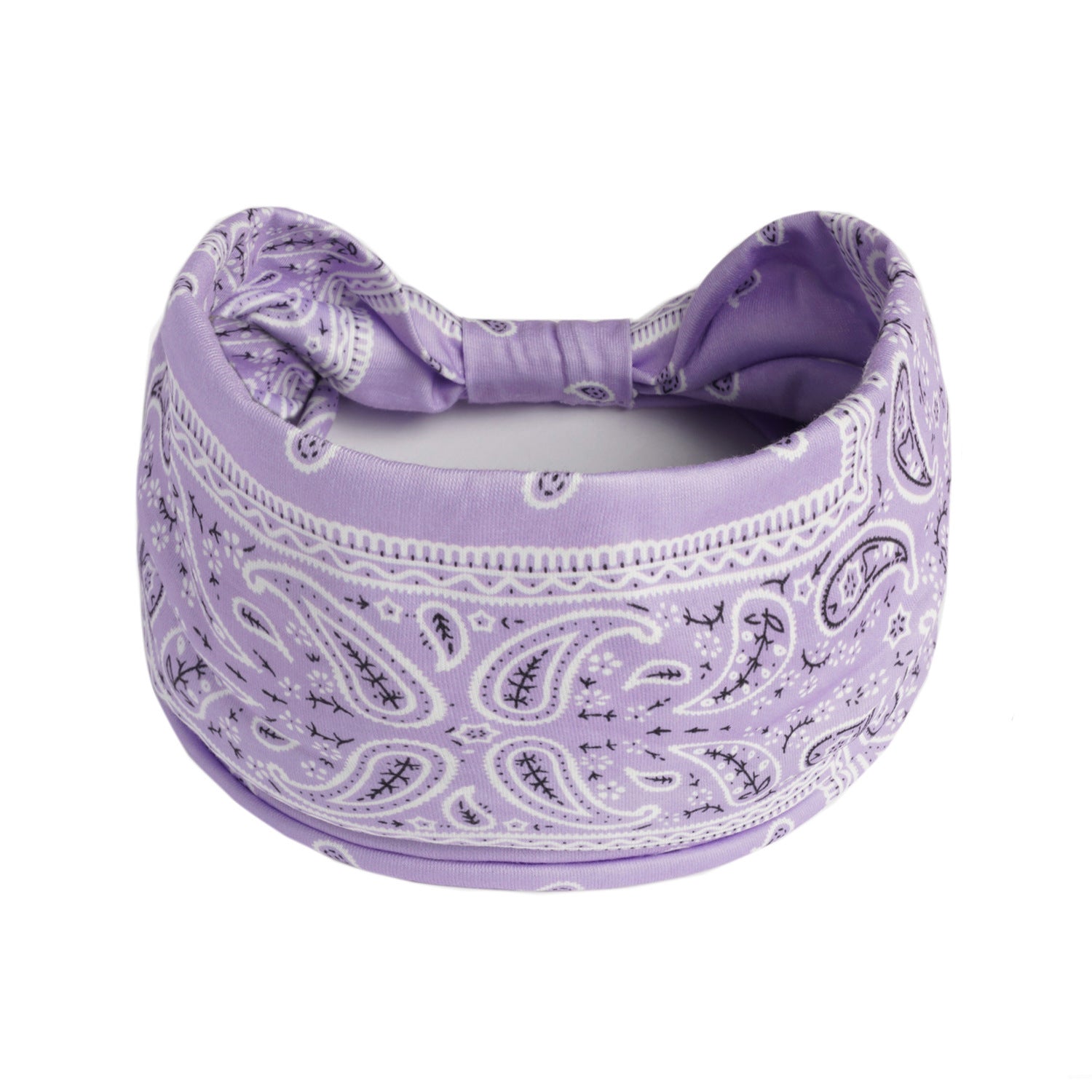 purple Paisley Pattern Headband Boho Style