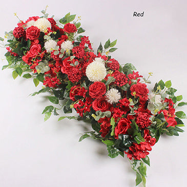 red Rectangular Flower Arrangement for Boho Weddings