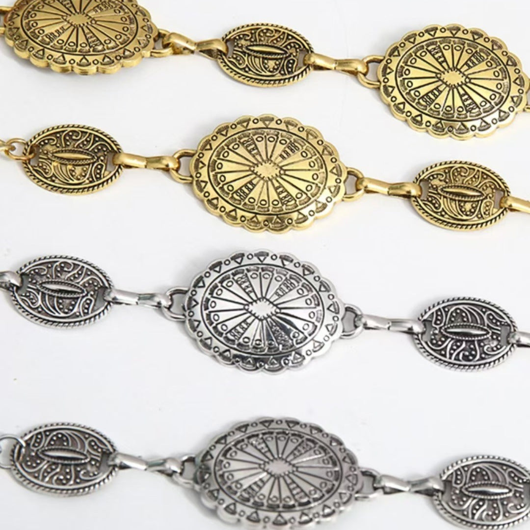 Metallic Silver Bohemian Waist Chain