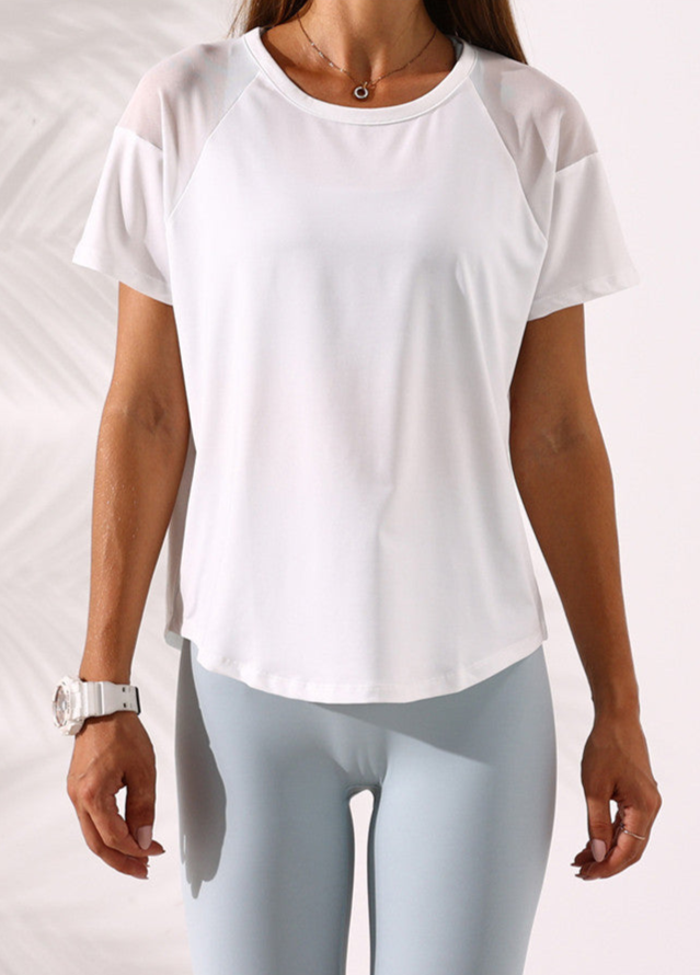 Women's Yoga Tee with Back Cutout