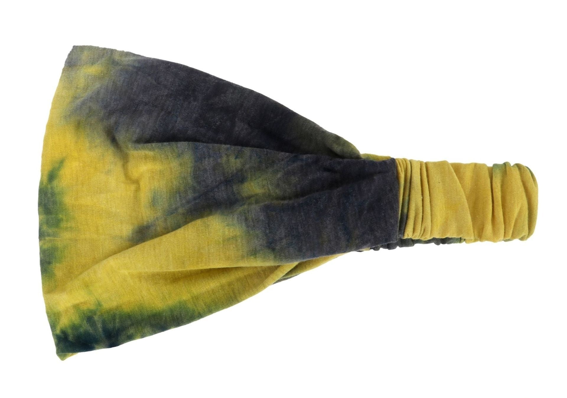 yellow blue Tie Dye Hippie Headband